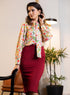 Body Con Ponte Skirt - Maroon